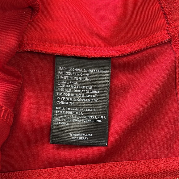 BeBe Josephine Quilted Chain Lace Up Corset Top Goji Berry Faux Suede Size L NWT - Picture 11 of 12